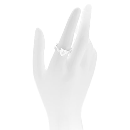 Gucci Sterling Silver Trademark Heart Ring 56 7.75 2 of 7