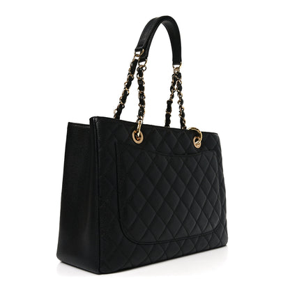 Chanel Caviar Quilted Grand Shopping Tote GST Black 3 of 11