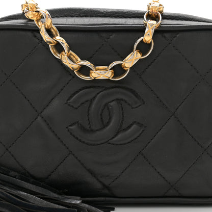 Chanel Lambskin Diamond Quilted   Camera Case Black 9 of 11