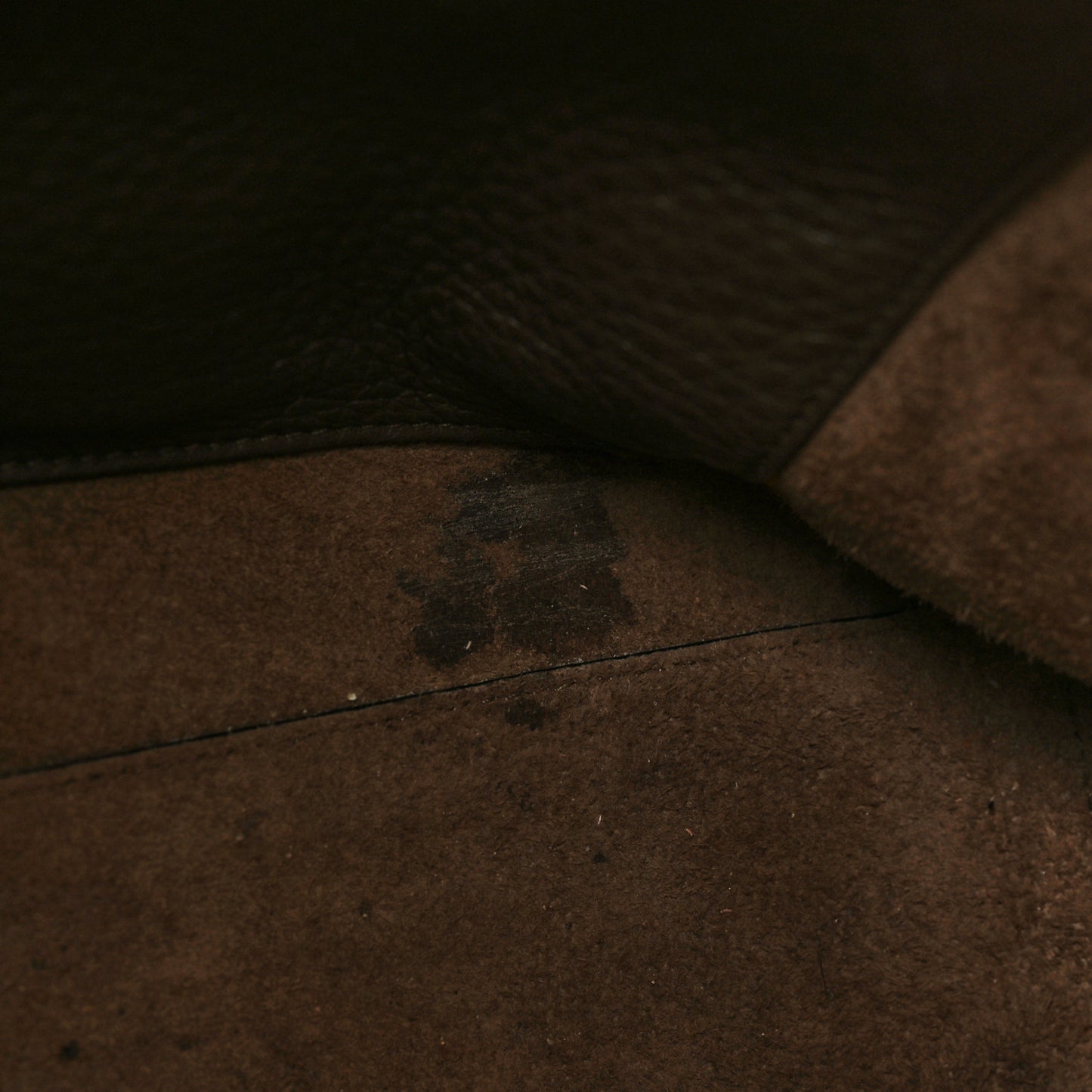 Grained Calfskin Rockstud Shoulder Tote Deep Taupe