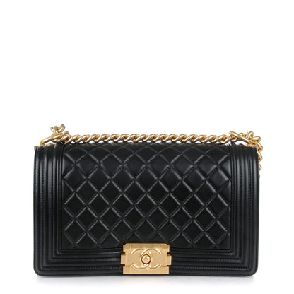 Chanel Lambskin Quilted Medium Boy Flap Black 1 of 7