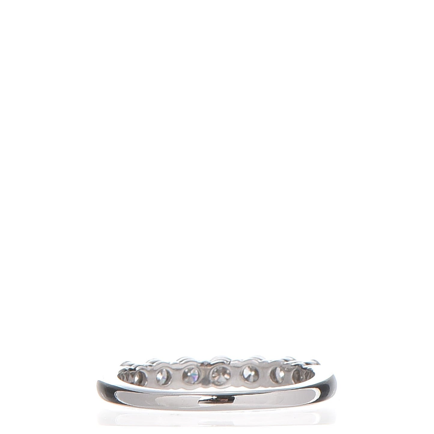 Platinum Diamond .57ctw 3mm Embrace Half Circle Band Ring 50 5.5