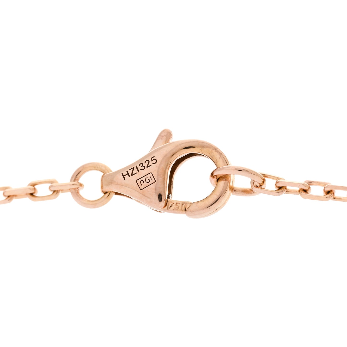 18K Pink Gold Diamond Interlocking LOVE Paved Necklace