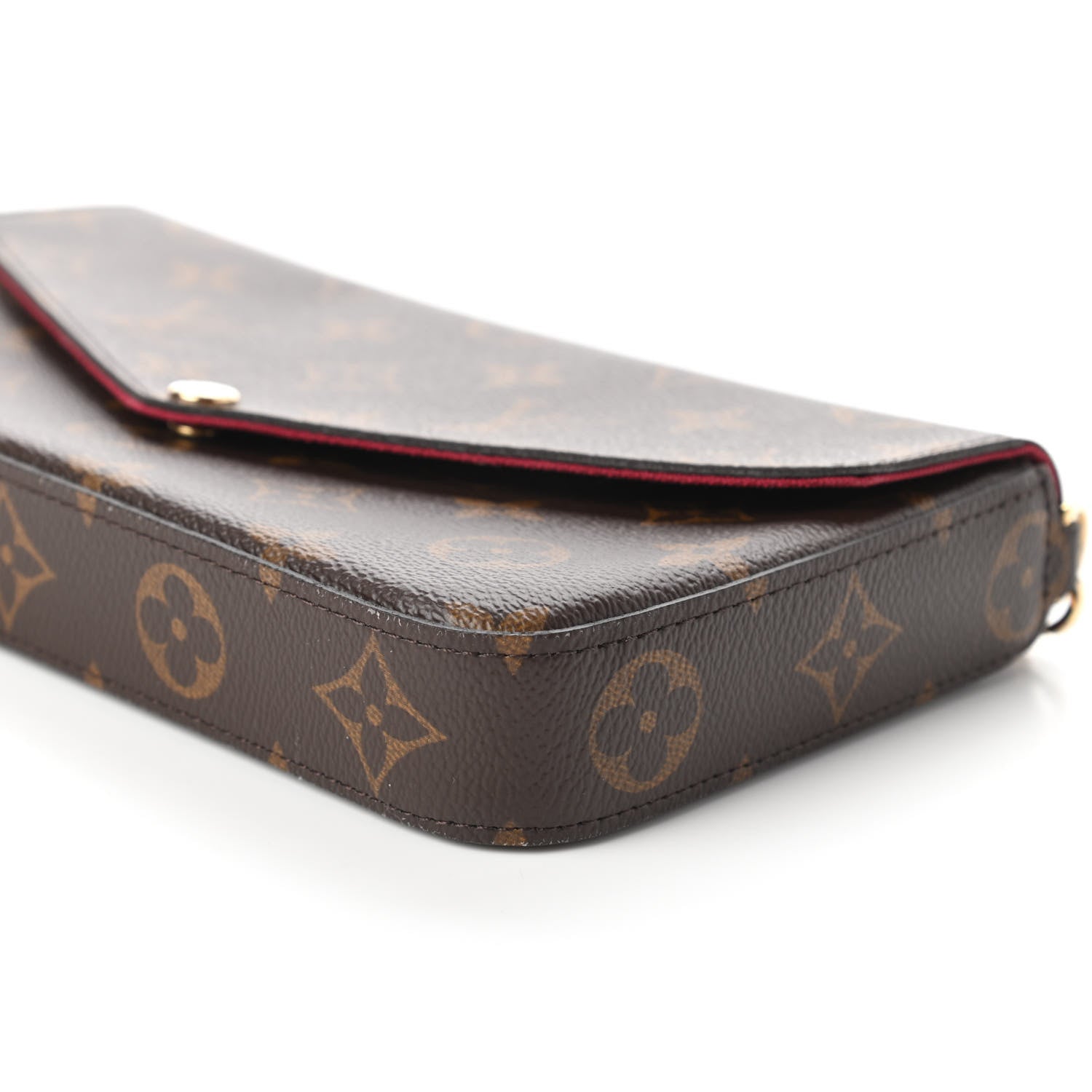 Louis Vuitton Monogram Pochette Felicie Chain Wallet Fuchsia 7 of 11