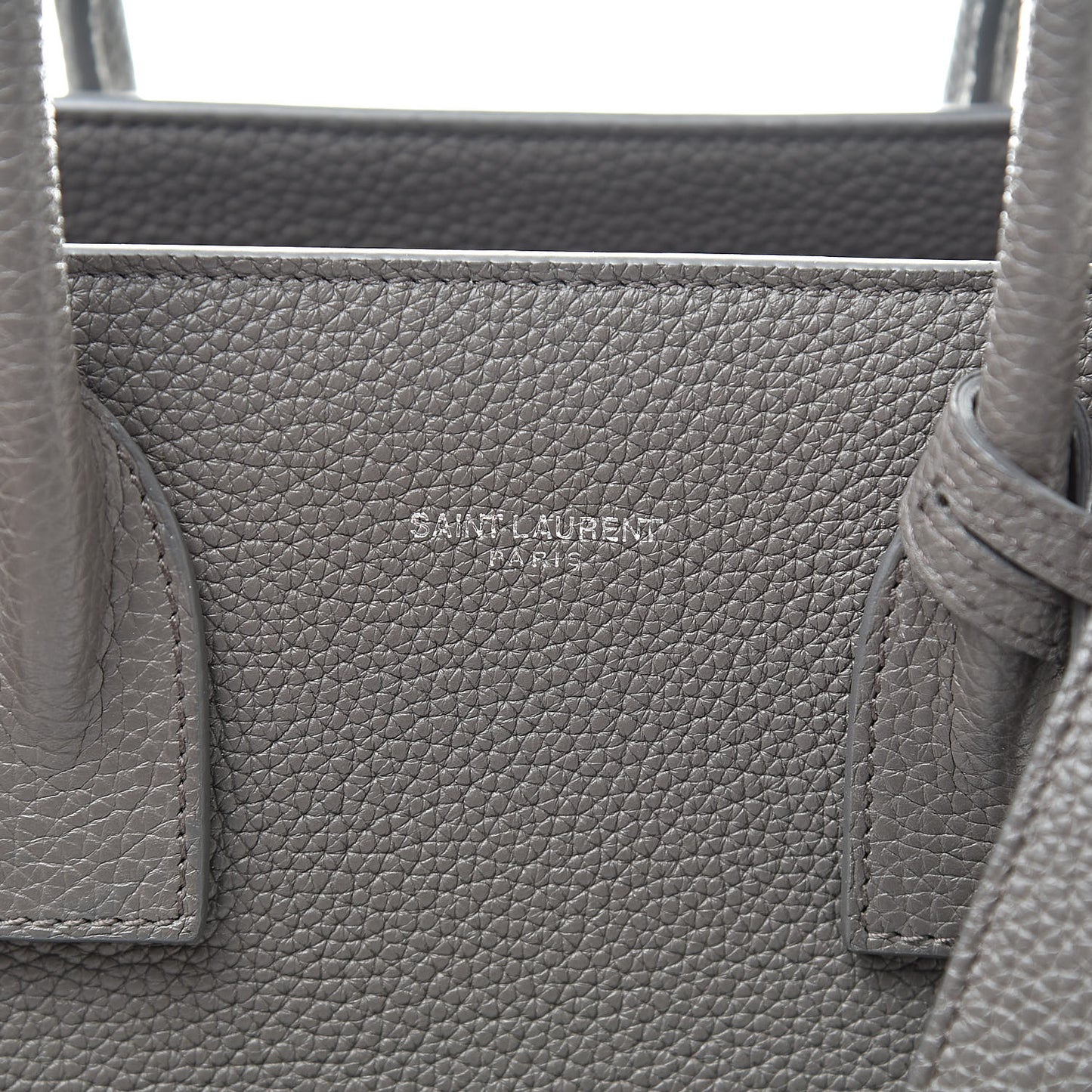 Grained Calfskin Baby Sac De Jour Fog