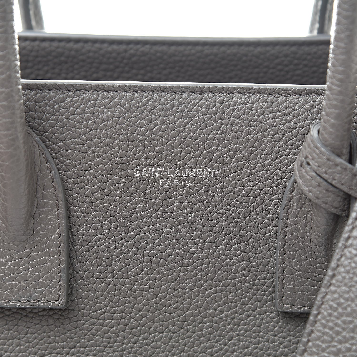 Saint Laurent Grained Calfskin Baby Sac De Jour Fog 6 of 12