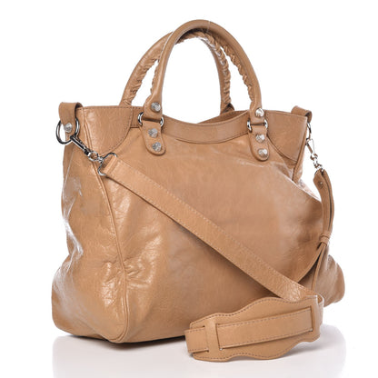 Balenciaga Agneau Giant 12 Silver Hardware Velo Beige Nougatine 2 of 11