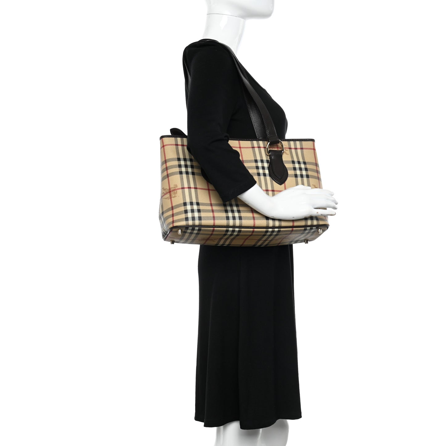 Haymarket Check Medium Regent Tote Chocolate