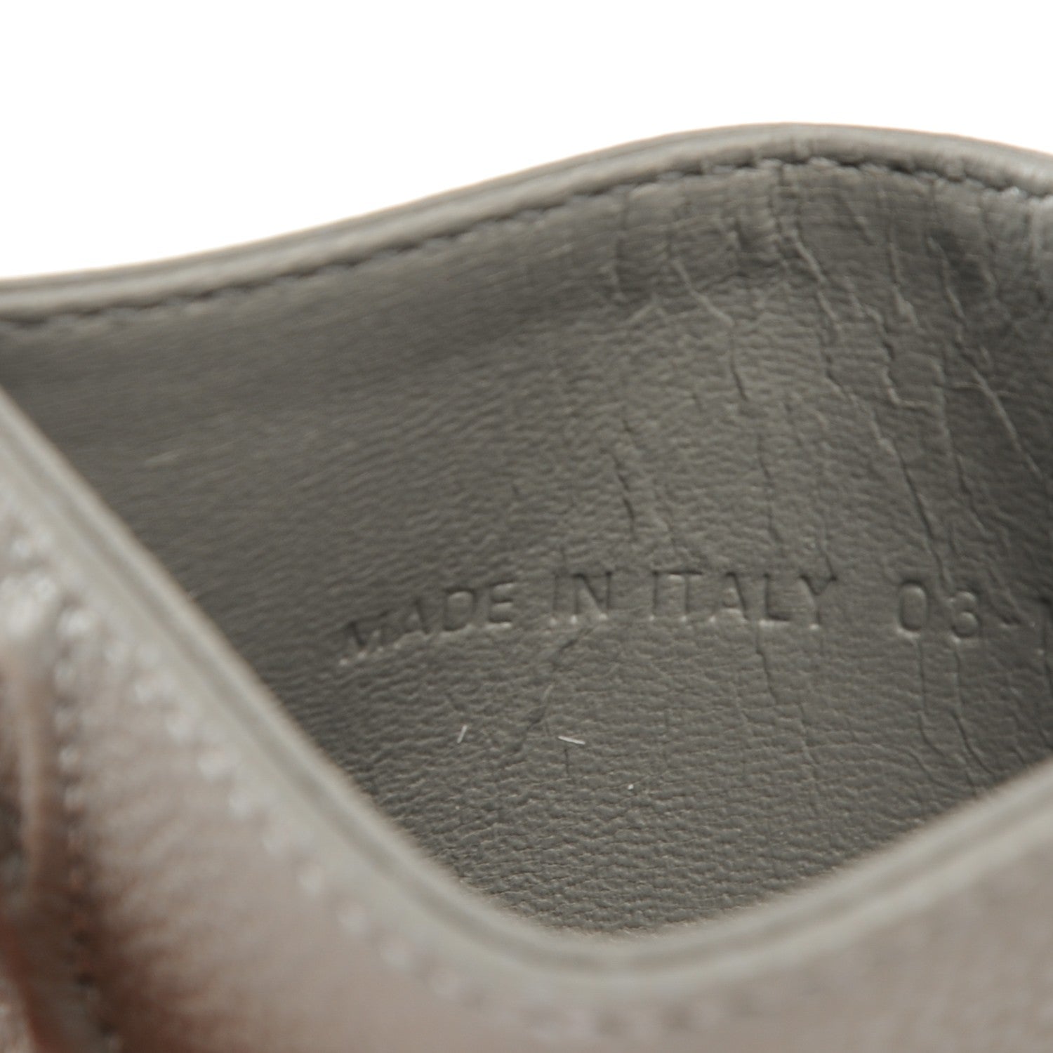 Christian Dior Grained Calfskin Cannage Diorama Card Holder Grey 6 of 7