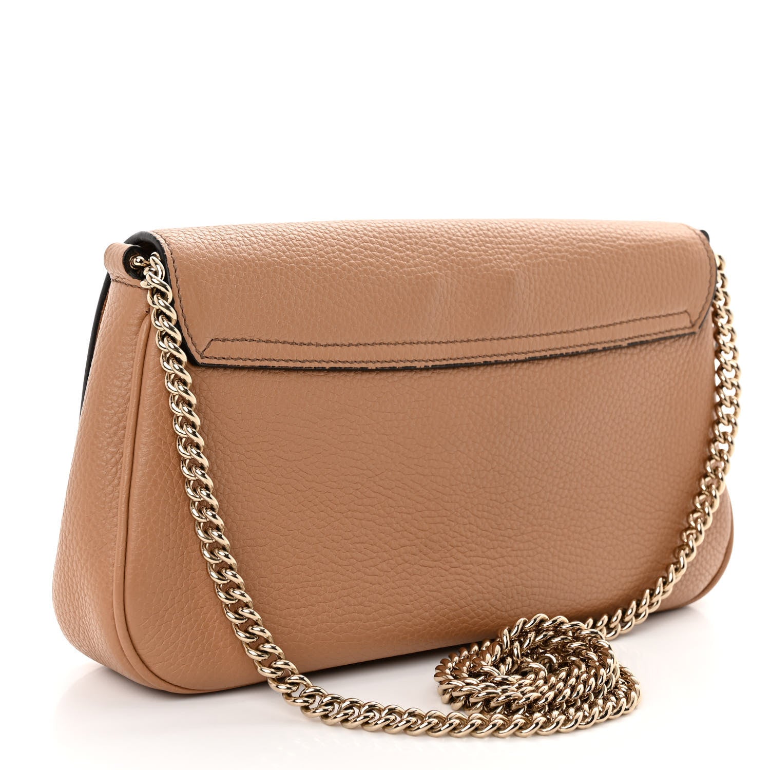 Gucci Pebbled Calfskin Medium Soho Flap Crossbody Camelia 3 of 12