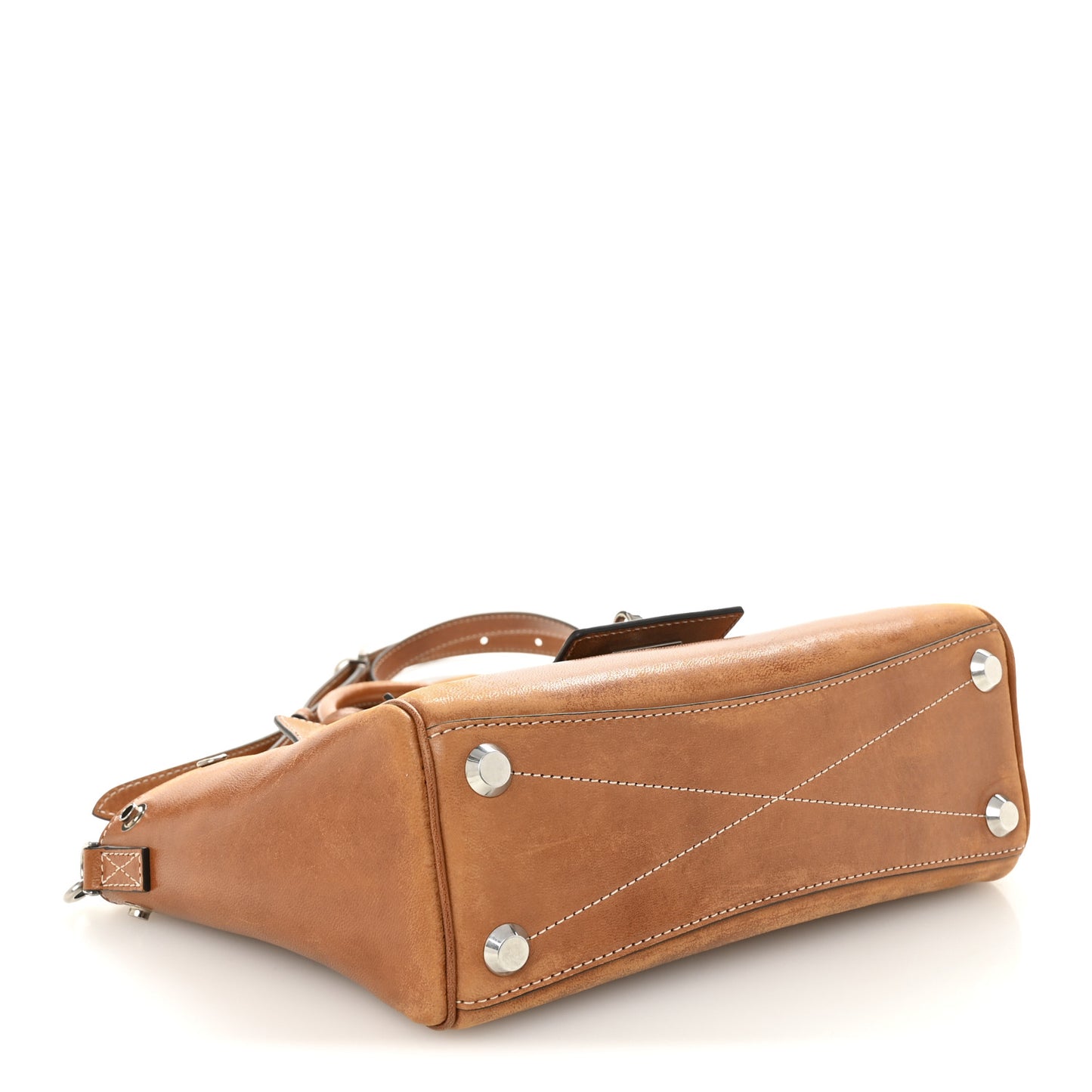 Vegetable Tanned Lambskin Mini Bel Air Carry All Bag Tan Cowboy