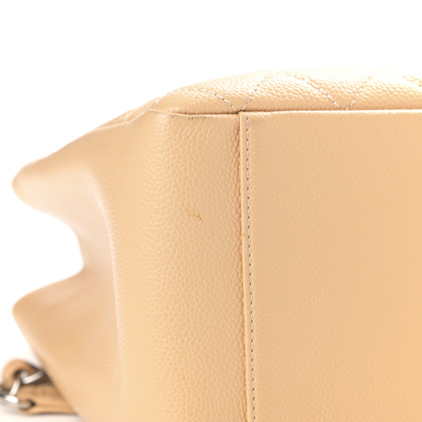 Caviar Quilted Grand Shopping Tote GST Beige