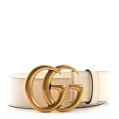 Gucci Calfskin Double G 40mm Belt 85 34 Mystic White 1 of 6
