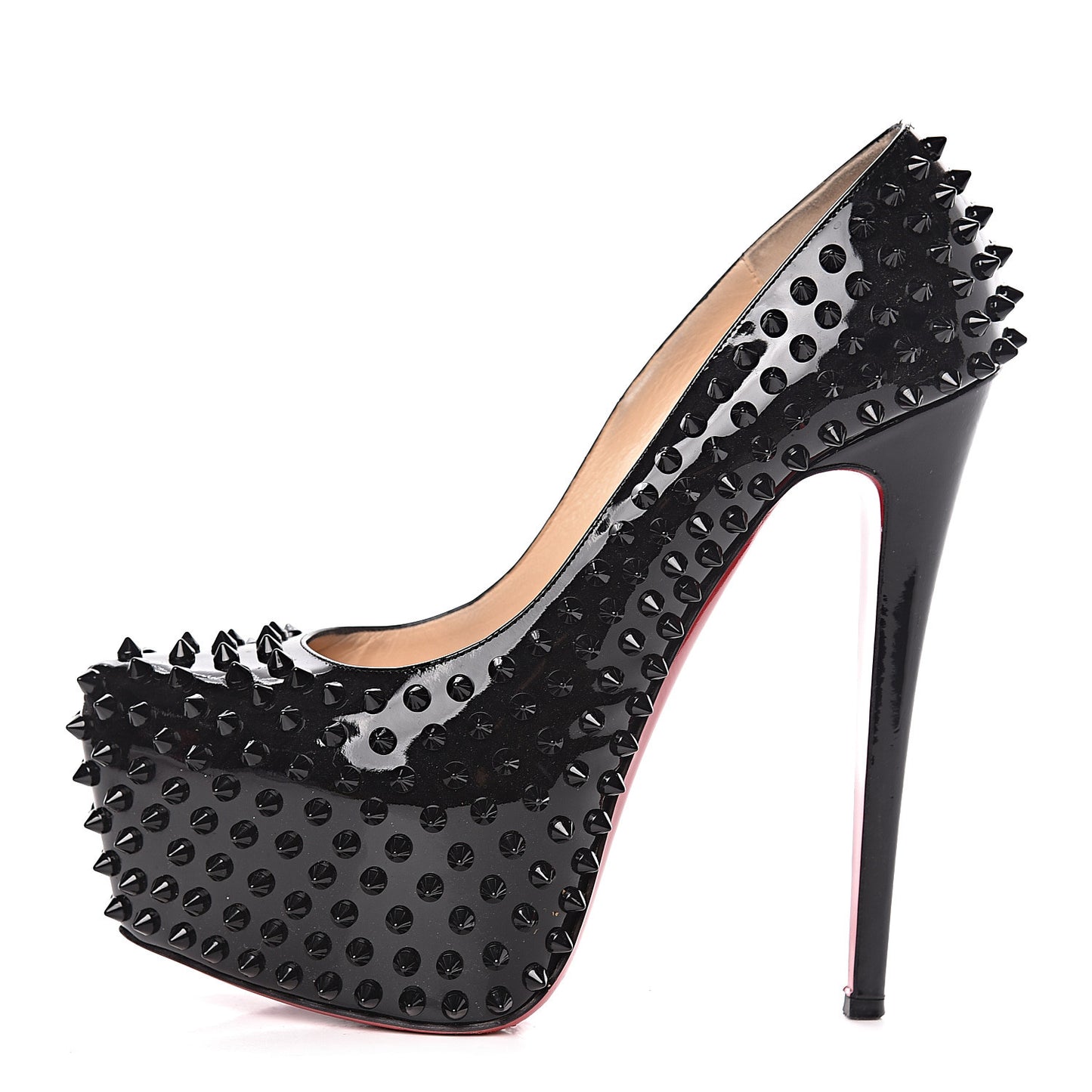 Patent Daffodile Spikes 160 Pumps 40 Black