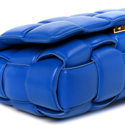 Bottega Veneta Lambskin Maxi Intreccio Padded Chain Cassette Crossbody Bag Cobalt 11 of 12