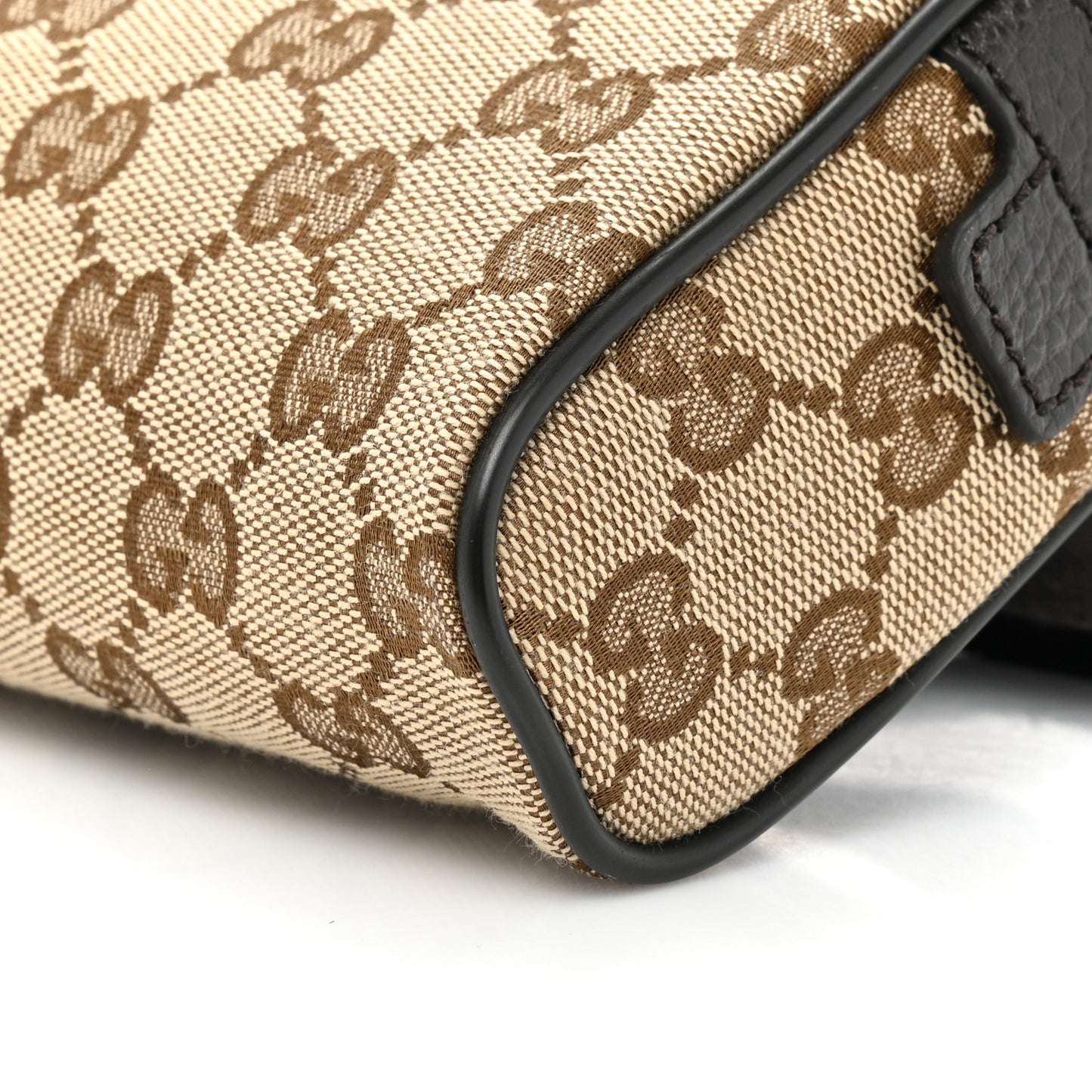 Monogram Dollar Calfskin Belt Bag Beige Ebony Testa di Moro Marrone Scuro