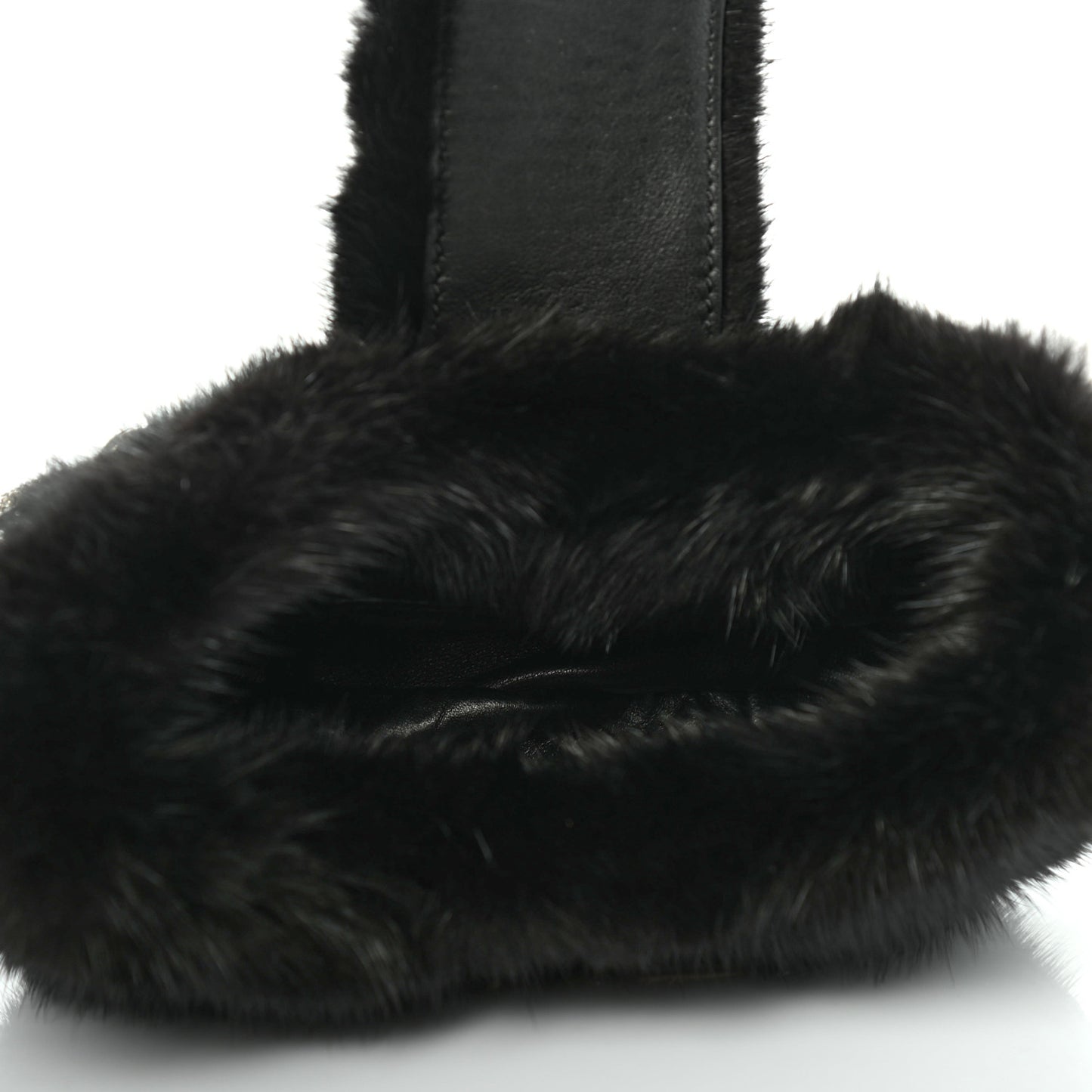 Fur Micro Mini CEO Bag Black