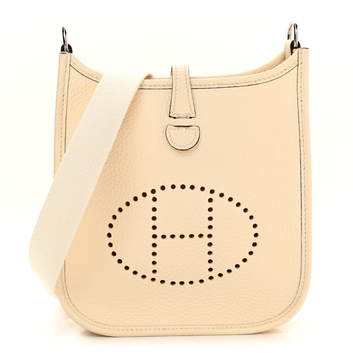 Hermes Taurillon Clemence Amazone Evelyne TPM Nata Craie 1 of 11