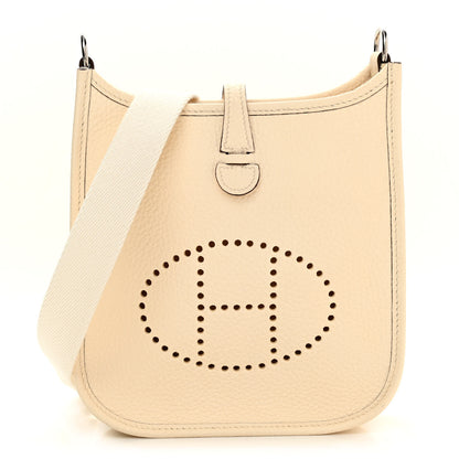 Hermes Taurillon Clemence Amazone Evelyne TPM Nata Craie 1 of 11