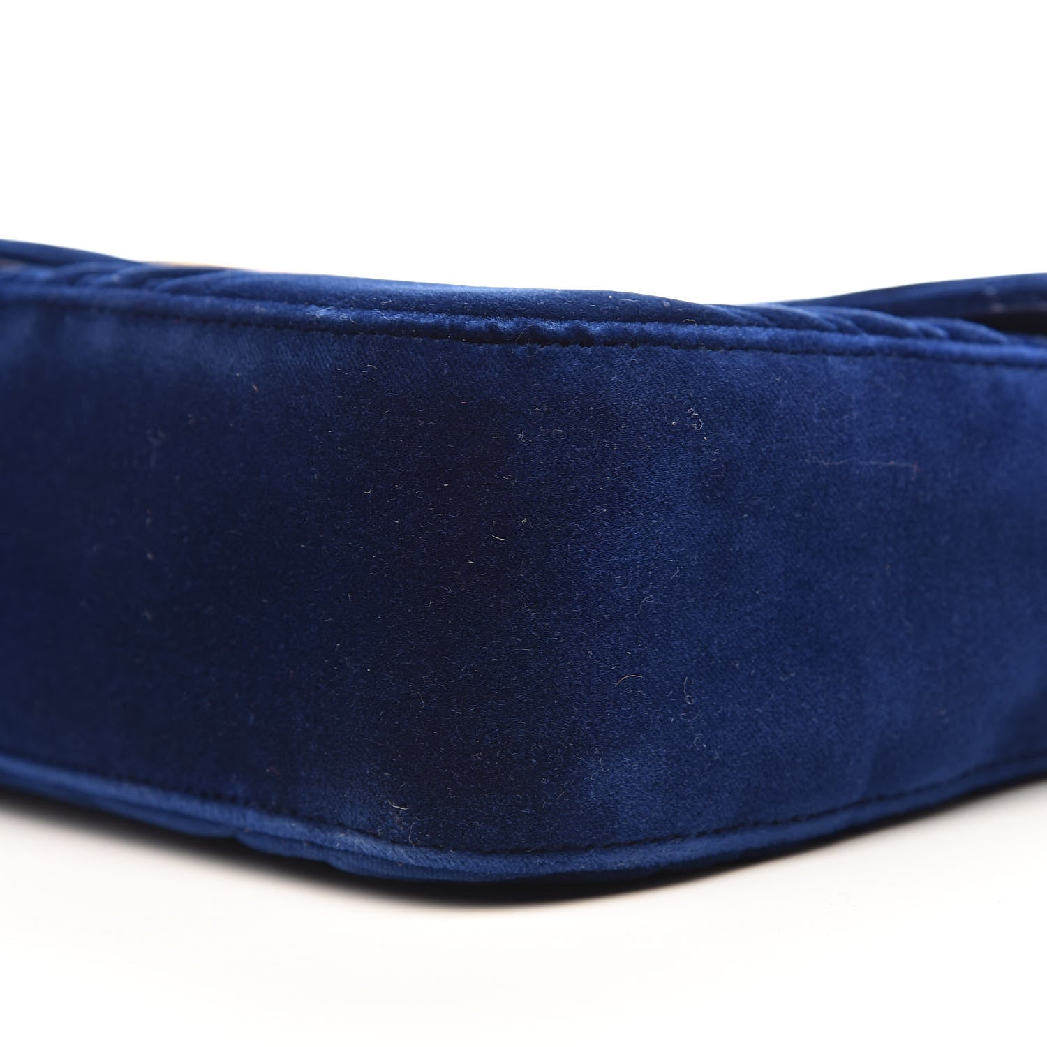 Gucci Velvet Matelasse Medium GG Marmont Shoulder Bag Cobalt Blue 12 of 13