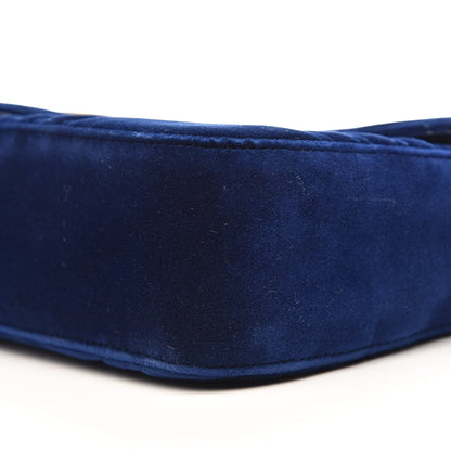 Gucci Velvet Matelasse Medium GG Marmont Shoulder Bag Cobalt Blue 12 of 13