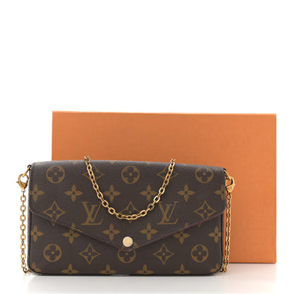 Louis Vuitton Monogram Pochette Felicie Chain Wallet Fuchsia 16 of 16
