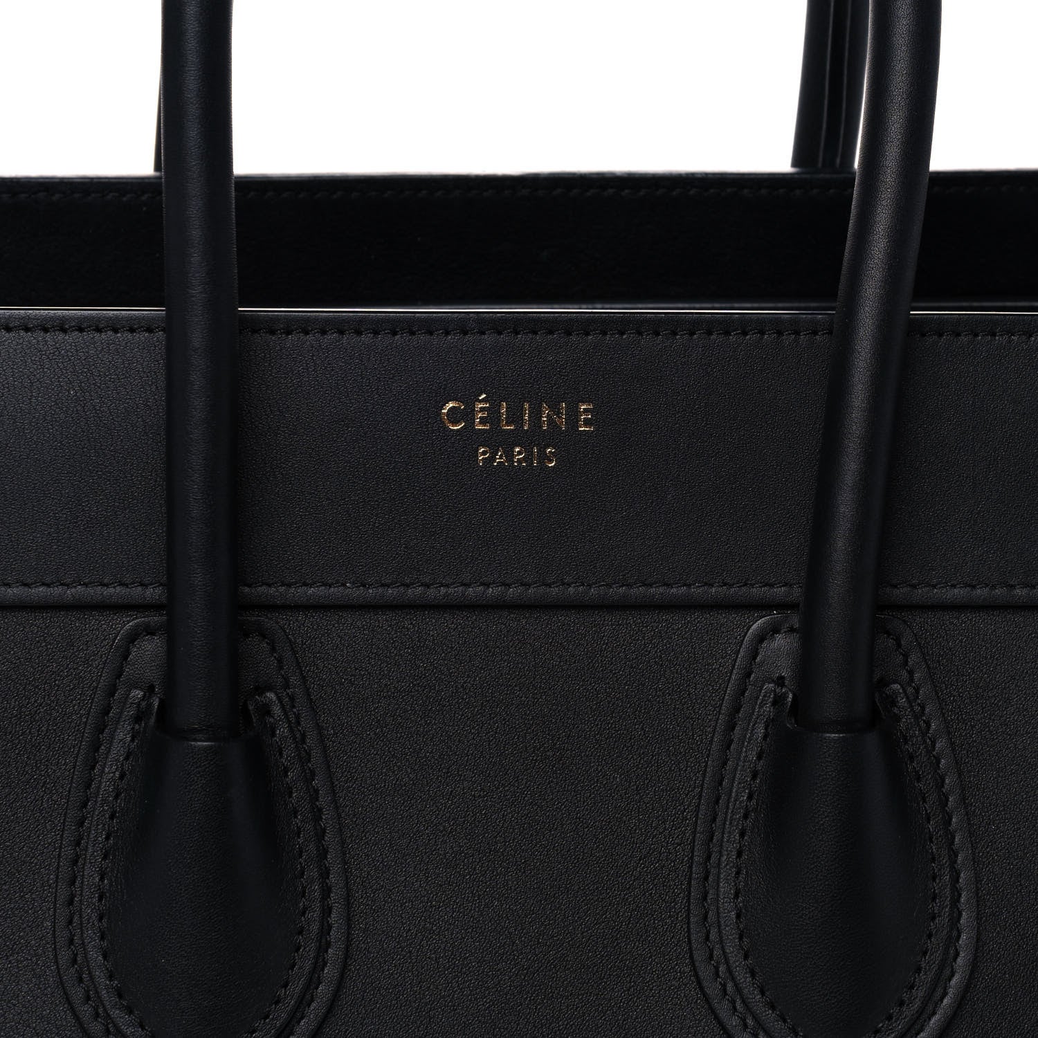 Celine Smooth Calfskin Micro Luggage Black 5 of 11