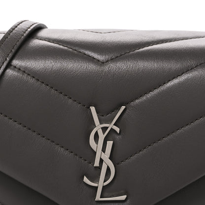 Saint Laurent Calfskin Y Quilted Monogram Toy Loulou Crossbody Bag Earth 8 of 10