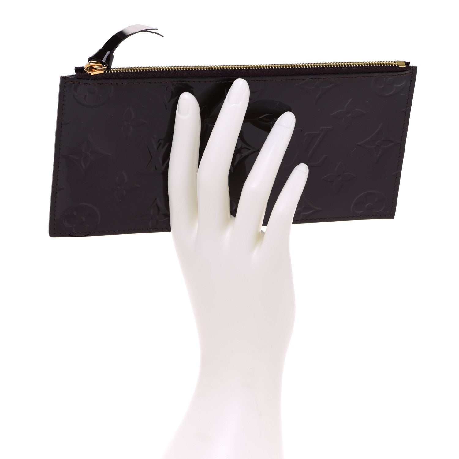 Louis Vuitton Vernis Felicie Chain Wallet Zippered Insert Amarante 2 of 6