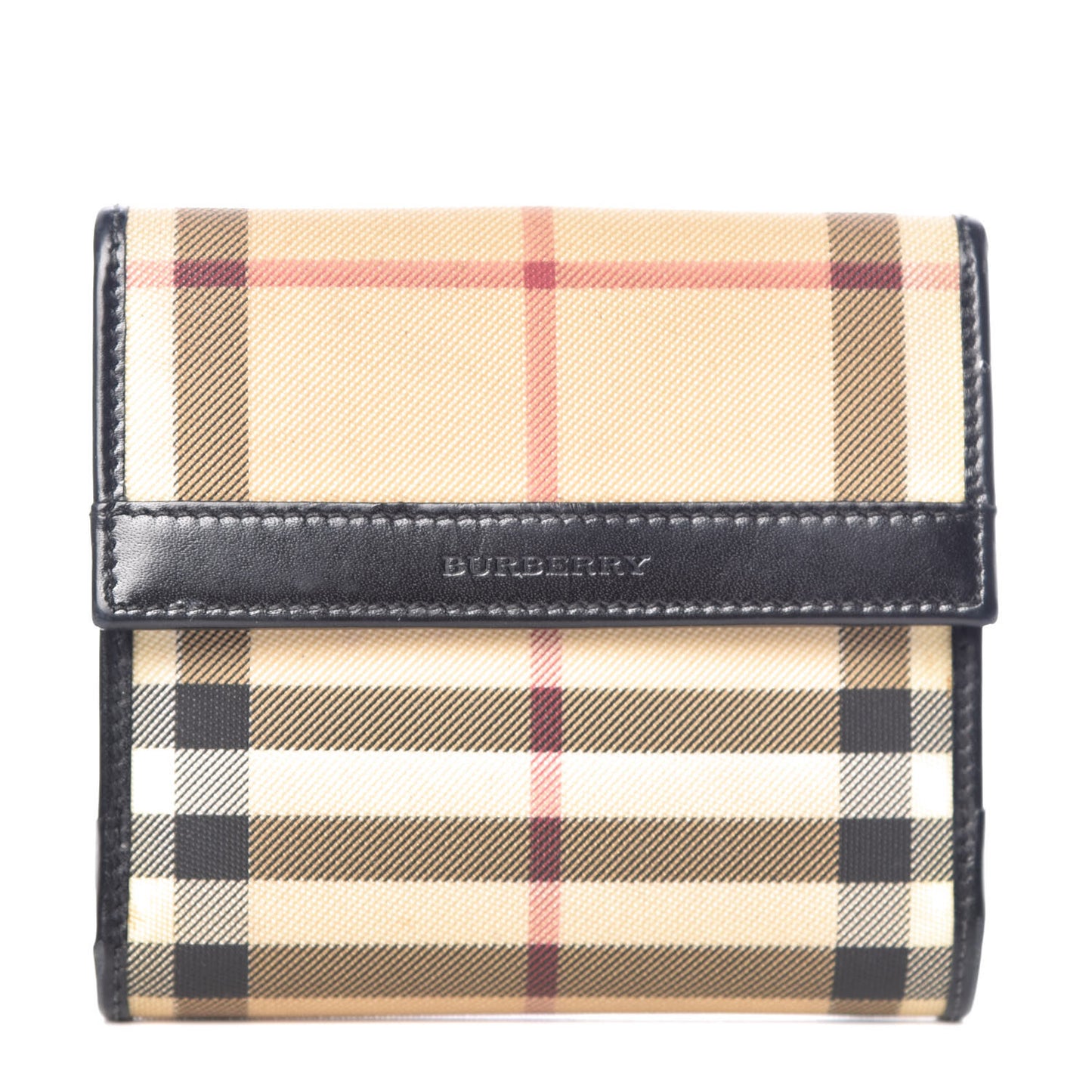 House Check Compact Wallet Black
