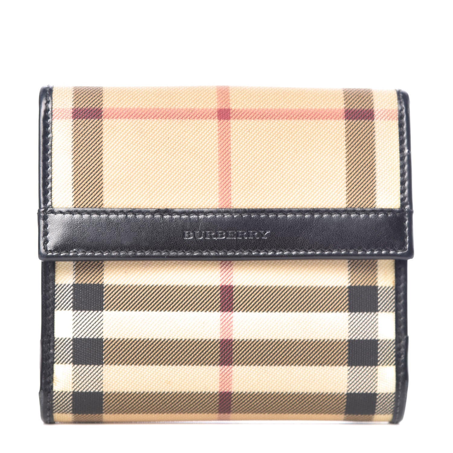 Burberry House Check Compact Wallet Black 1 of 8