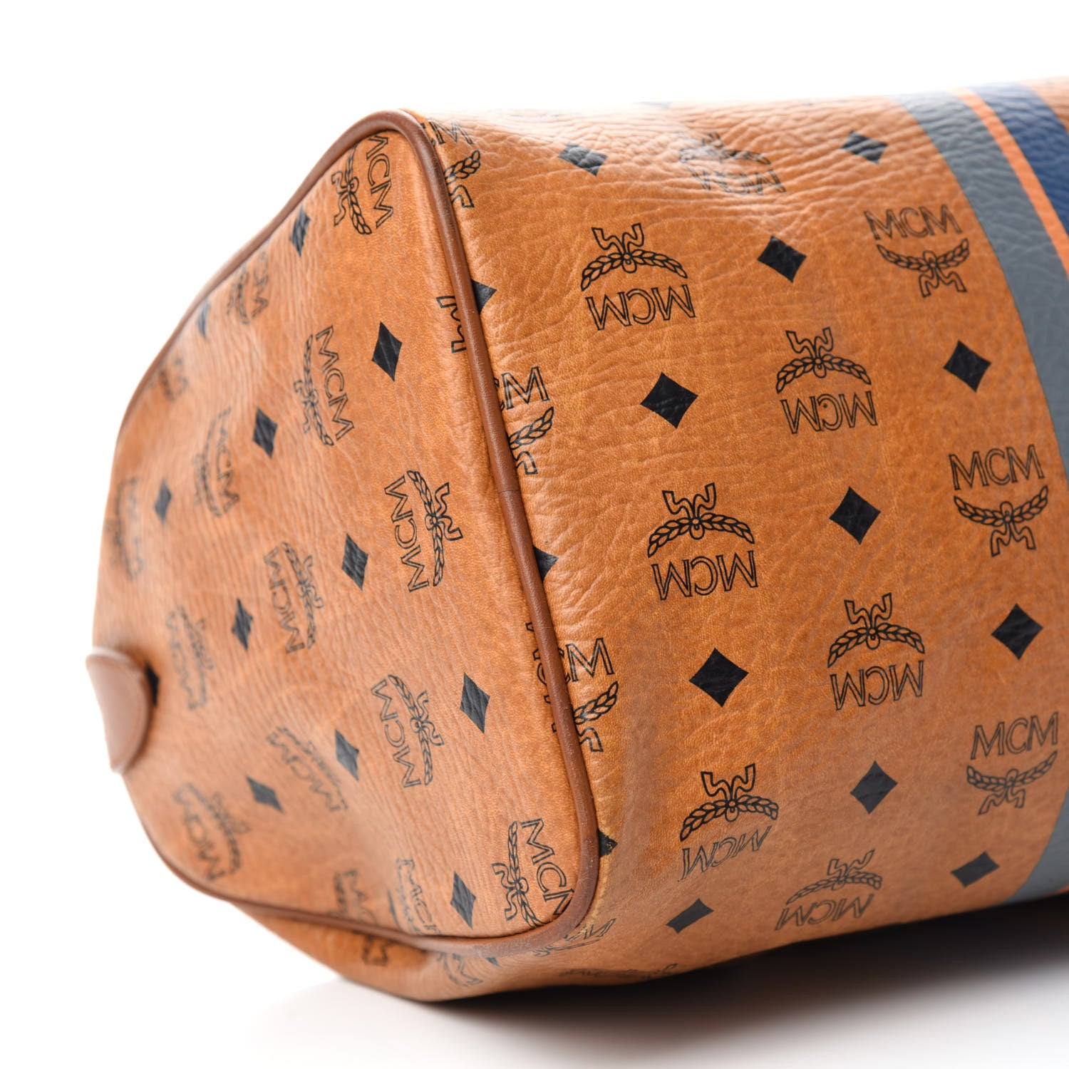MCM Visetos Dog Bone Boston Bag Cognac 6 of 14