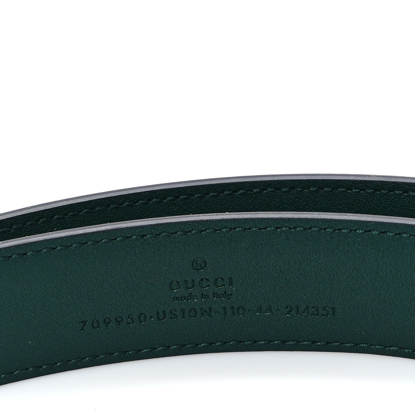 Ciny Lux Calfskin G Cube Memorable 25mm Belt 110 44 Vintage Green