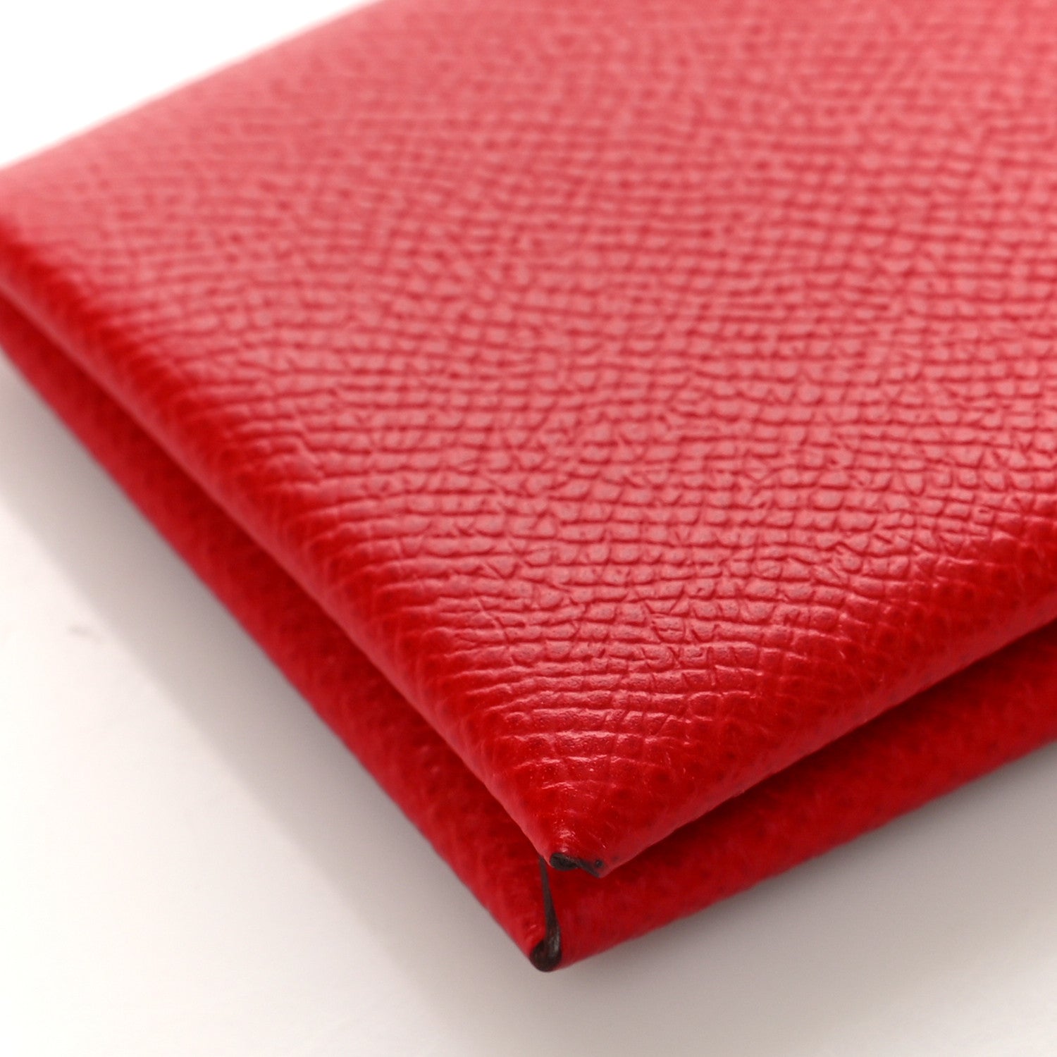 Hermes Epsom Calvi Card Case Rouge Casaque 7 of 8