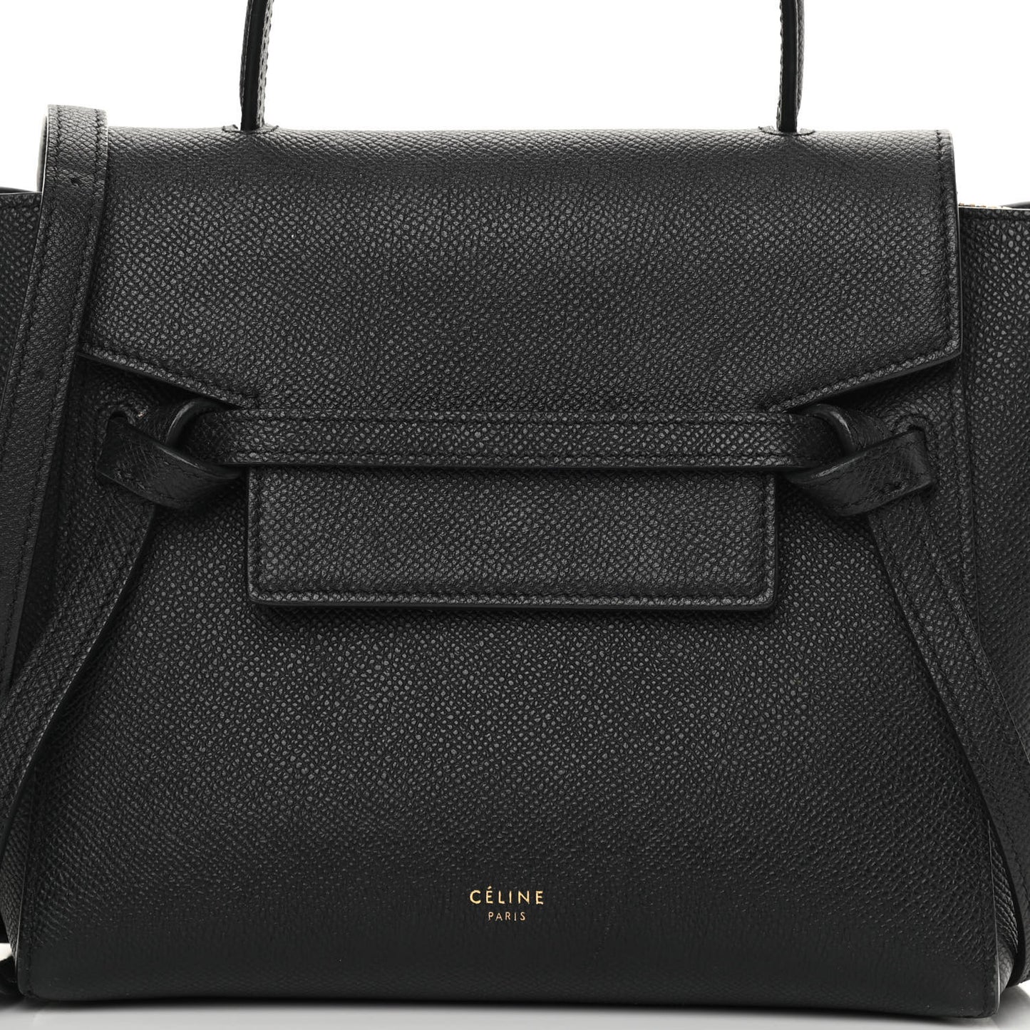 Grained Calfskin Nano Belt Bag Black