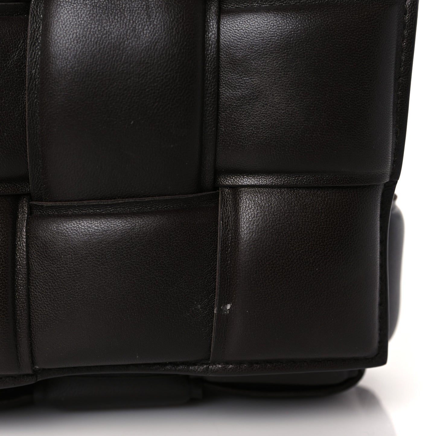 Lambskin Maxi Intreccio Padded Chain Cassette Crossbody Bag Black