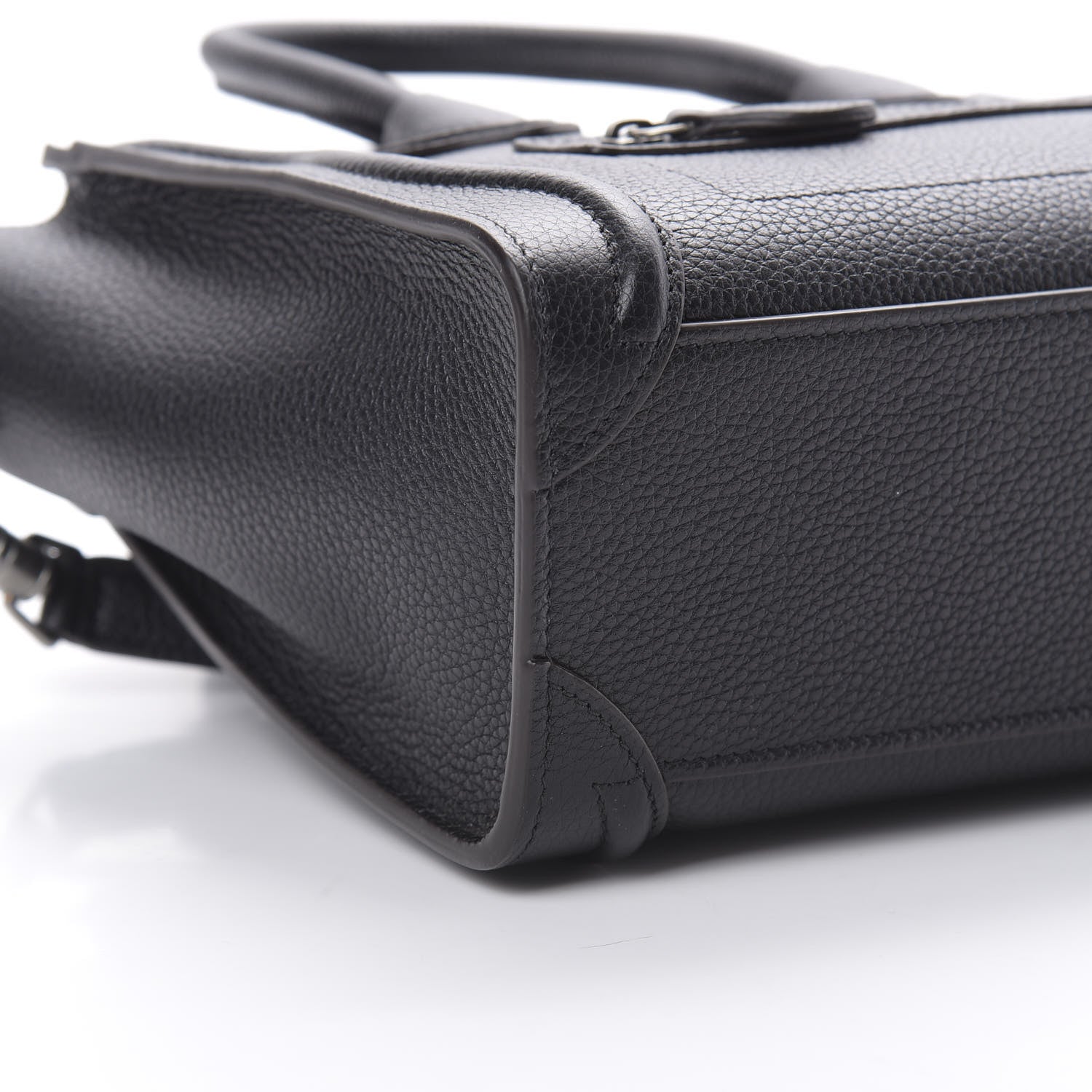 Celine Drummed Calfskin Nano Luggage Black 10 of 11