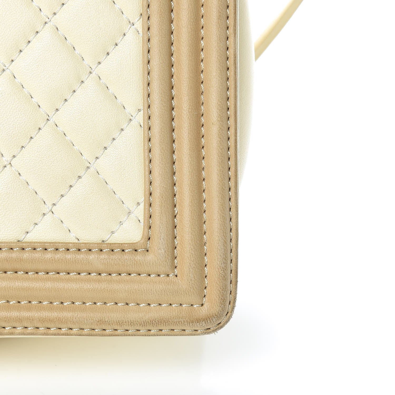 Chanel Lambskin Quilted Large Boy Flap Light Beige Dark Beige 18 of 22