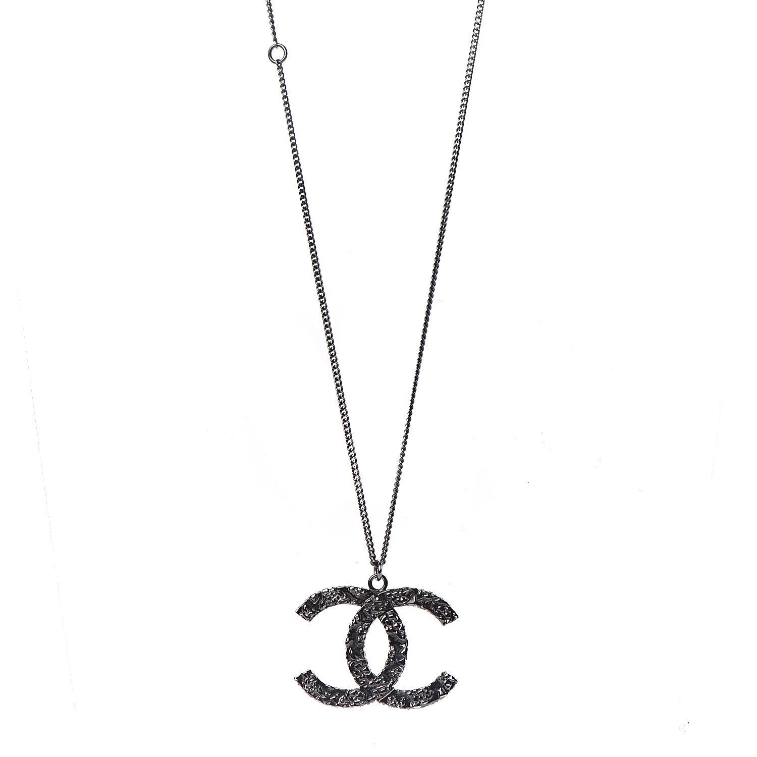 Chanel Ruthenium Camellia CC Necklace 1 of 6