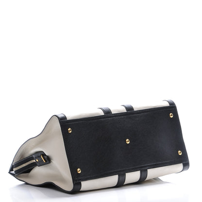 Saint Laurent Calfskin Large Cabas Chyc Black New Bone 4 of 9