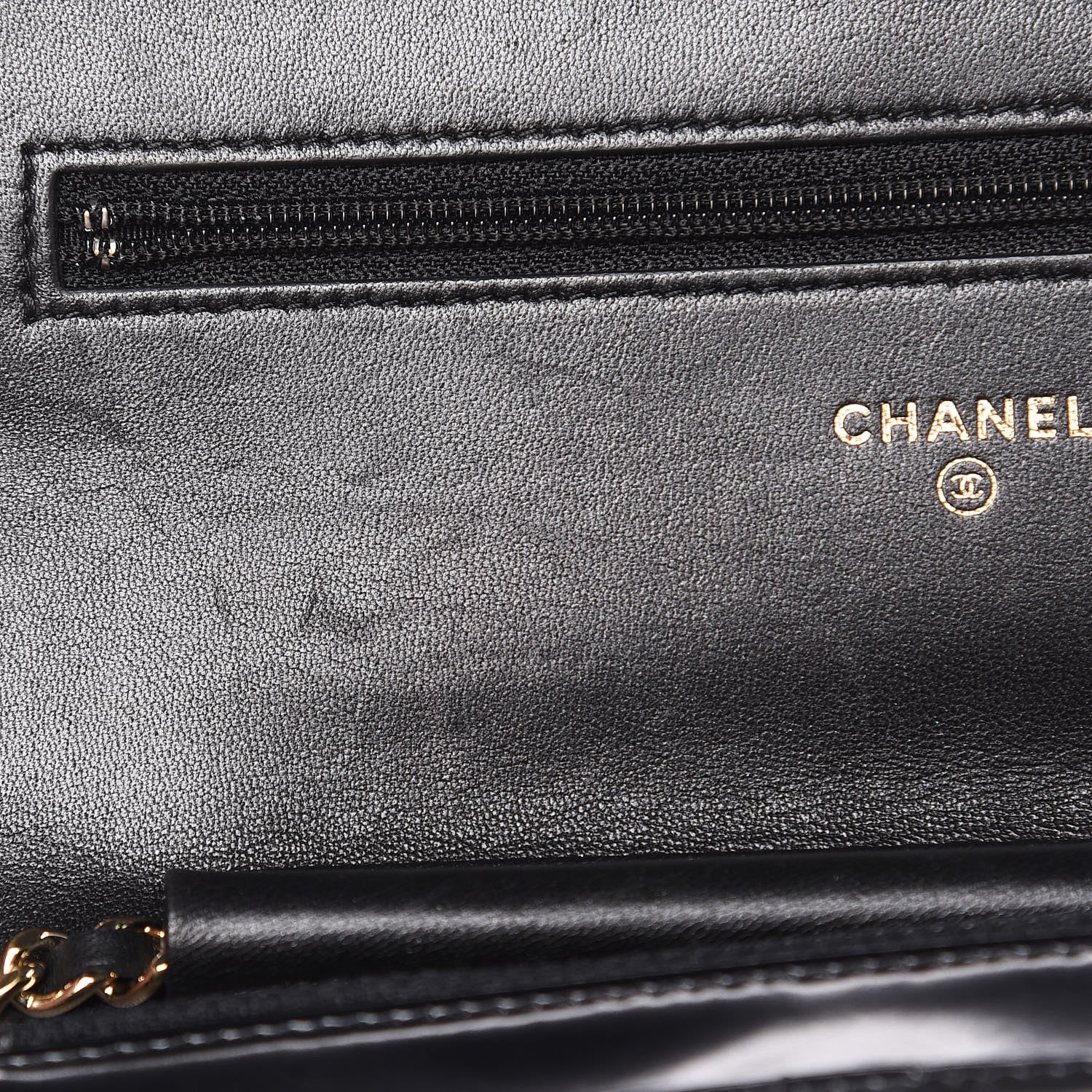 Chanel Glazed Calfskin Quilted Boy Wallet On Chain WOC Black 14 of 19