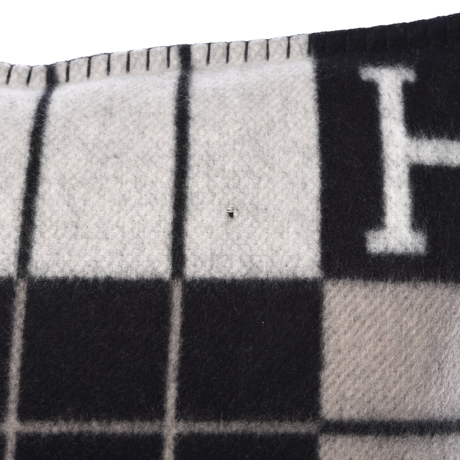 Hermes Wool Cashmere Avalon III Pillow PM Ecru Black 4 of 6