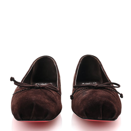 Christian Louboutin Veau Velours Mamadrague Flats 40 Espresso 3 of 9