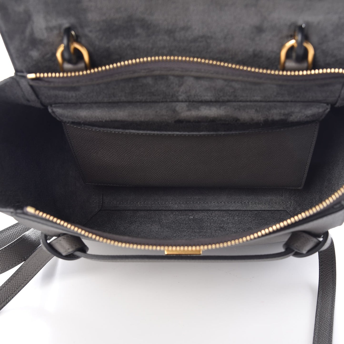 Grained Calfskin Micro Belt Bag Grey