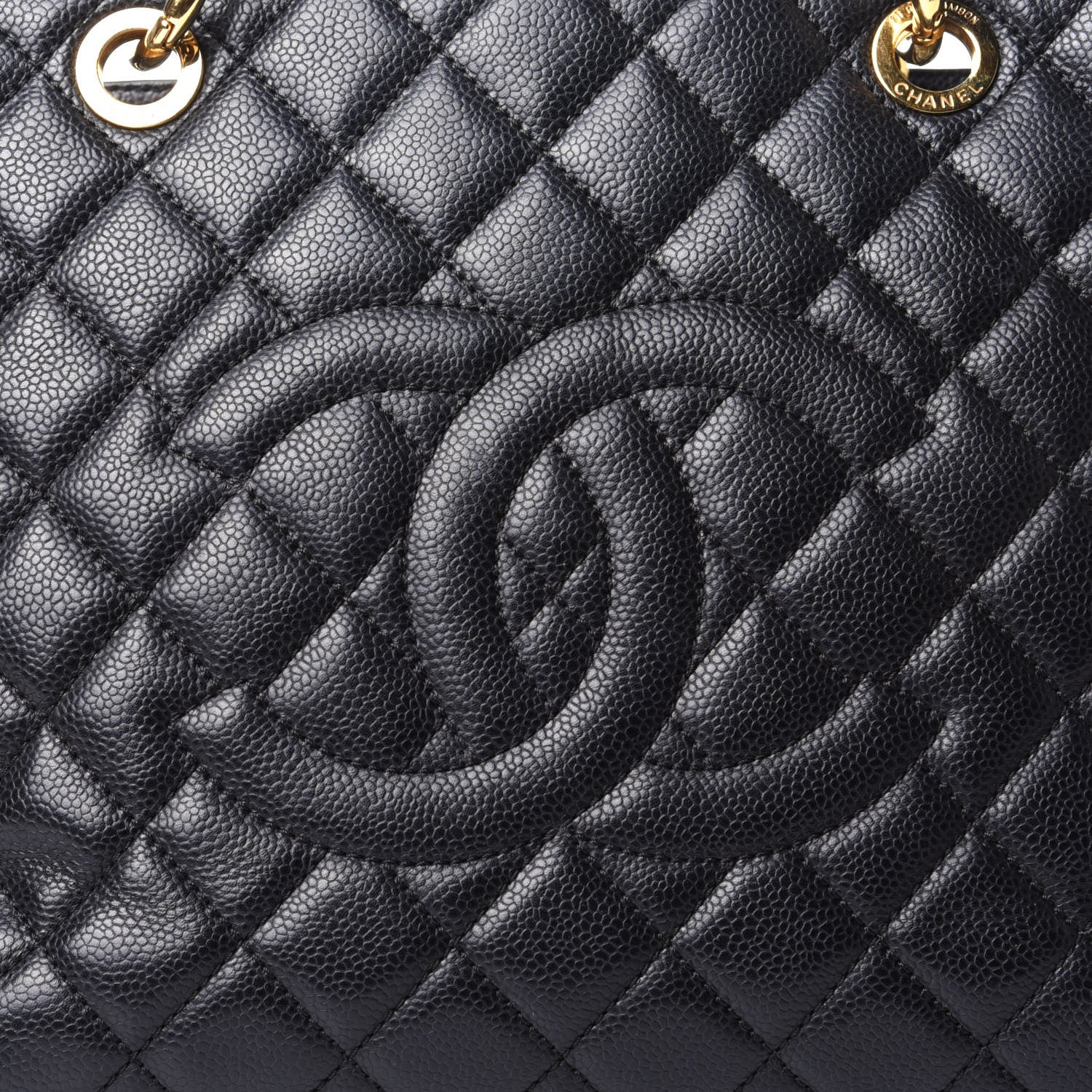 Chanel Caviar Quilted Grand Shopping Tote GST Black 8 of 10