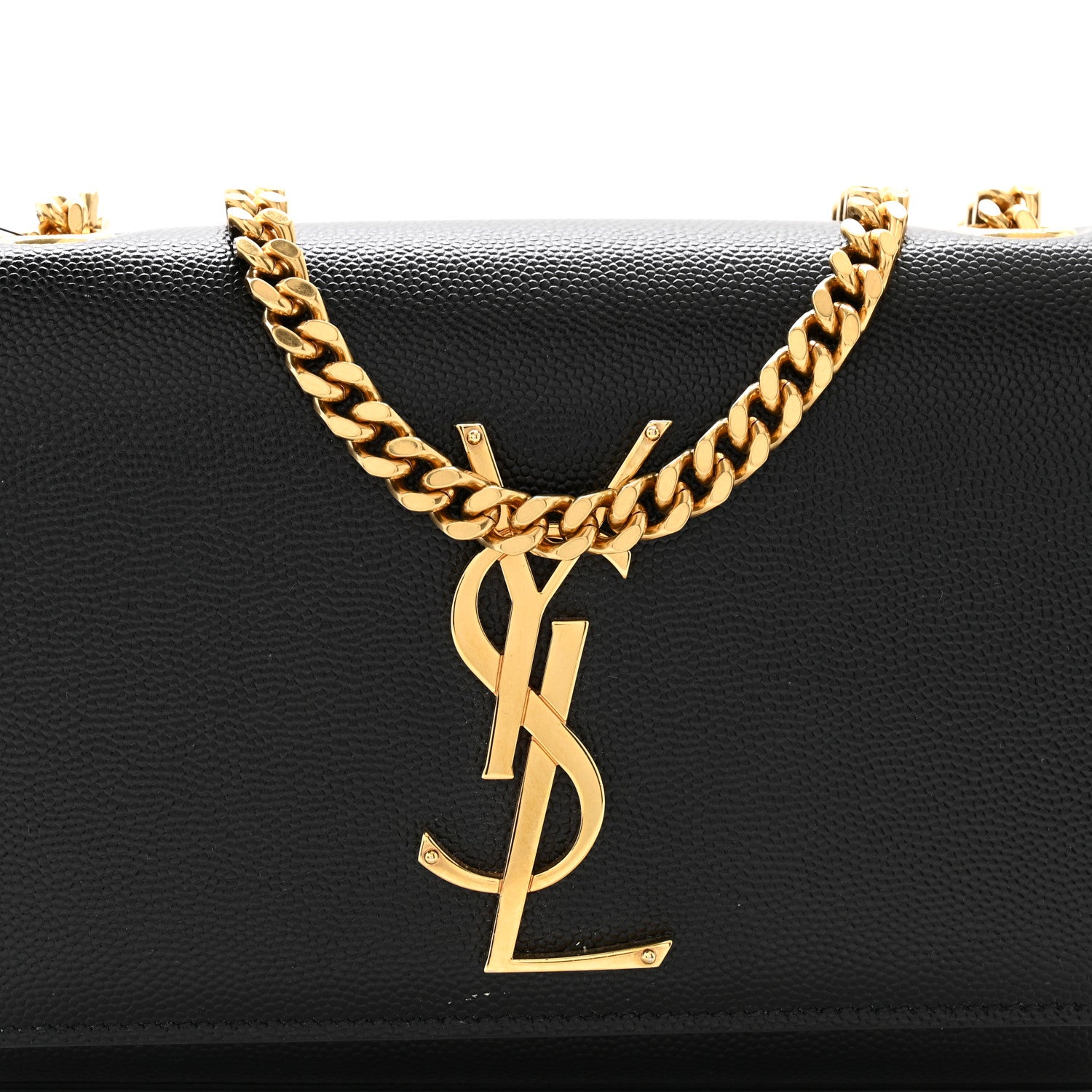 Saint Laurent Grain De Poudre Small Monogram Kate Satchel Black 8 of 10