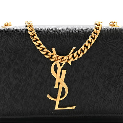 Saint Laurent Grain De Poudre Small Monogram Kate Satchel Black 8 of 10