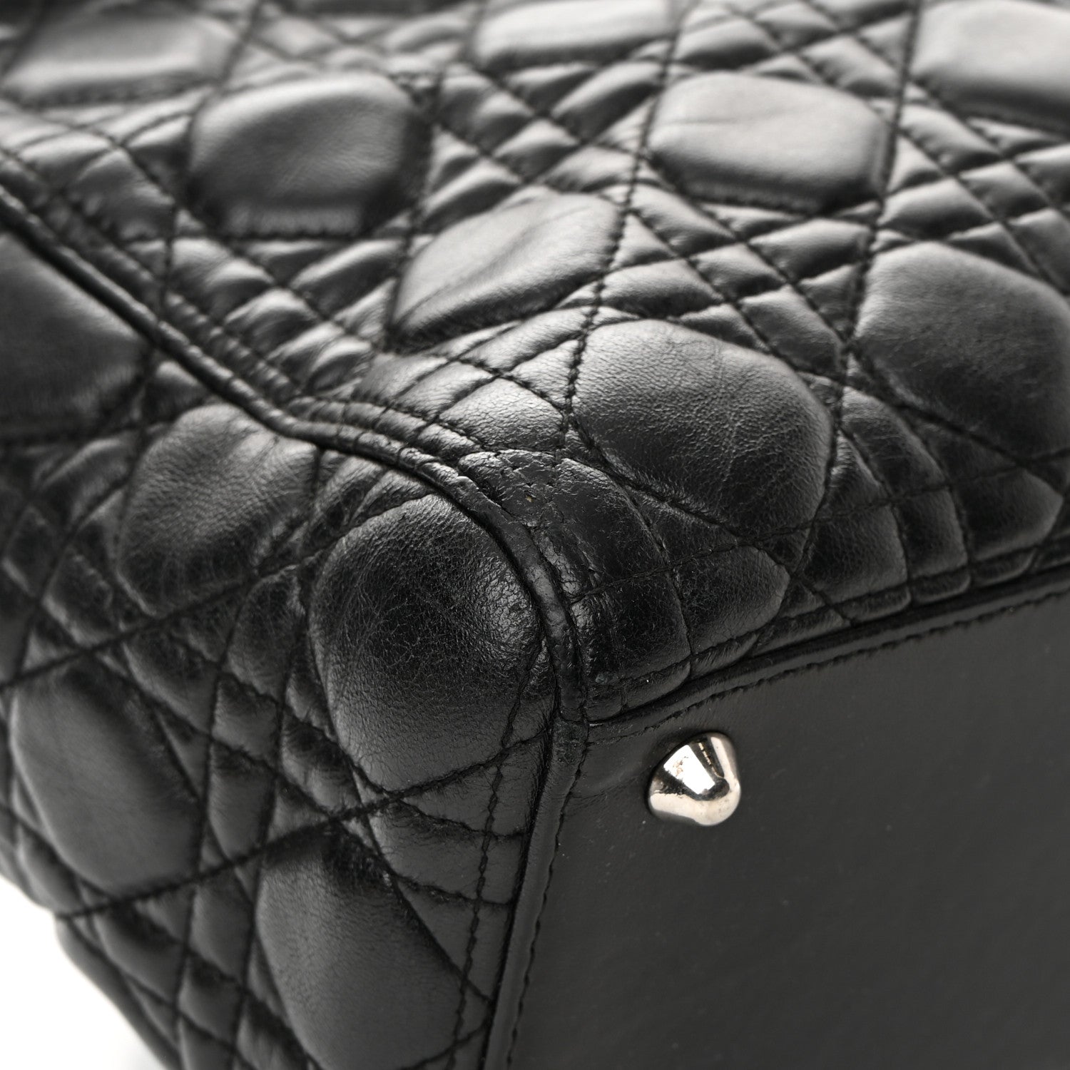 Christian Dior Lambskin Cannage Large Lady Dior Black 20 of 20