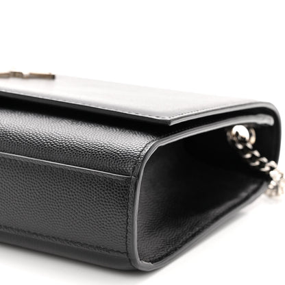 Saint Laurent Grain De Poudre Medium Classic Monogram Kate Satchel Black 9 of 9