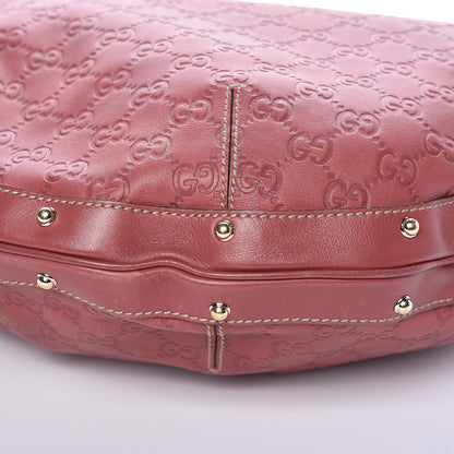 Gucci Guccissima Large Biba Studded Hobo Red 11 of 12